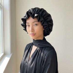 Black Travel Bonnet